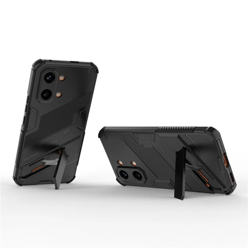 For Xiaomi Poco X8 Pro Max 5G  /  Redmi Turbo 5 Max 5G Case PC + TPU Shockproof Phone Cover with Kickstand - Black