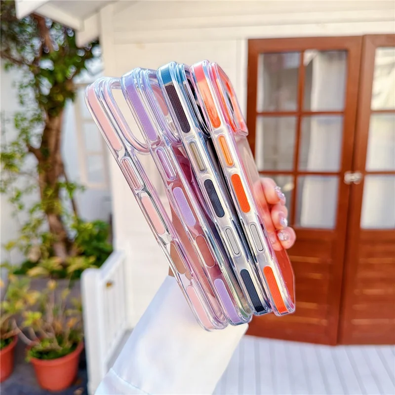 2Pcs for iPhone 17 Pro Gradient Magnetic Case with Tempered Glass Screen Protector Shockproof TPU PC Clear Cover - Black