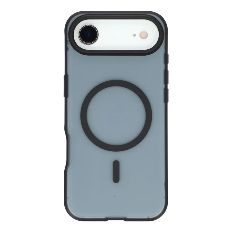 For iPhone Air Magnetic Case Anti-fingerprint Soft-touch Shockproof  TPU + PC Cover - Black