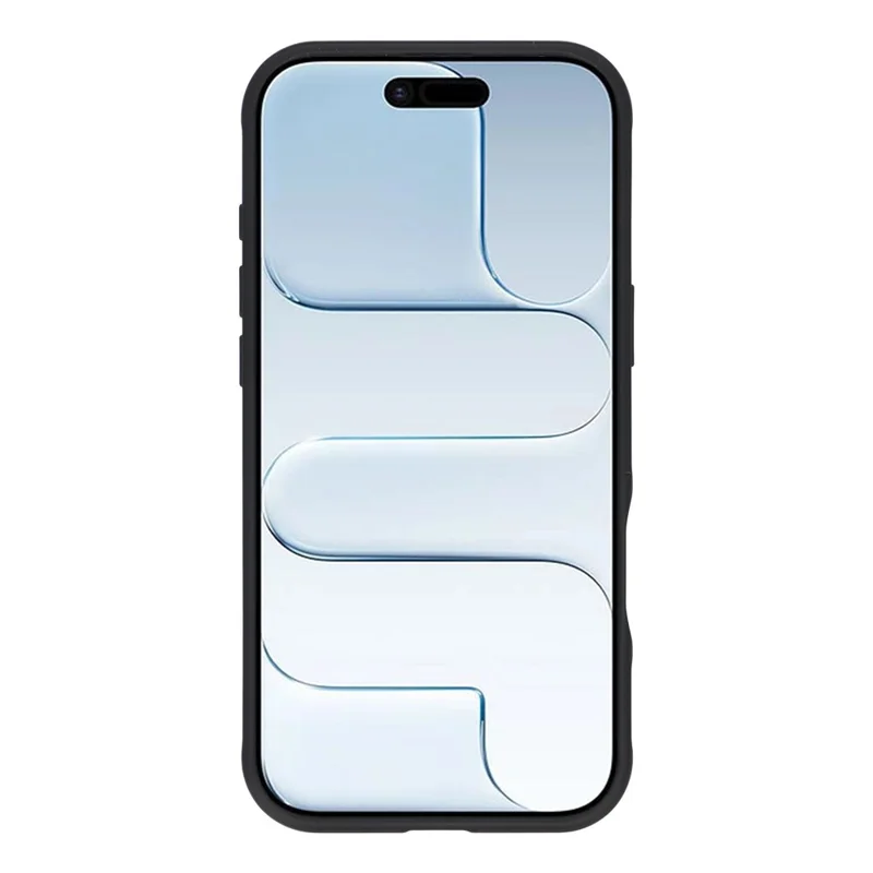 For iPhone Air Magnetic Case Rotating Ring Kickstand PC + TPU Skin-touch Phone Cover - Transparent Black