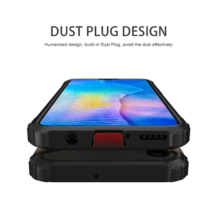 For Huawei P30 Lite / P30 Lite New Edition / Nova 4e Anti-fading Phone Cover Shockproof TPU + PC Back Shell Cell Phone Case - Rose Gold