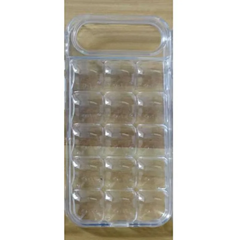 For iPhone Air Case Detachable DIY Ice Cube Grid TPE Phone Cover - Transparent