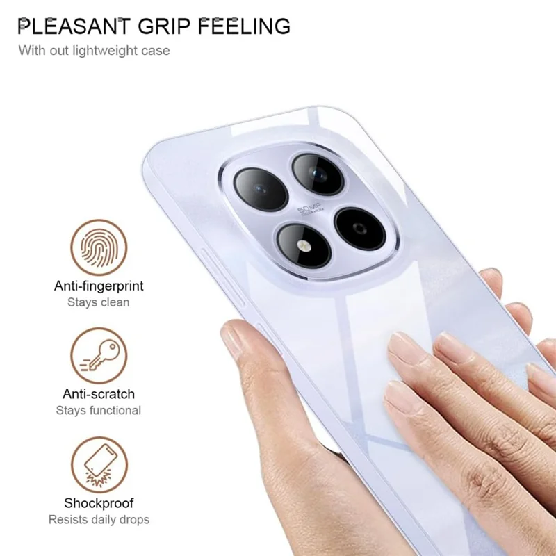 For Xiaomi Redmi Note 15 Pro 5G (Global) Case Anti-Fingerprint Crystal Clear TPU Phone Cover