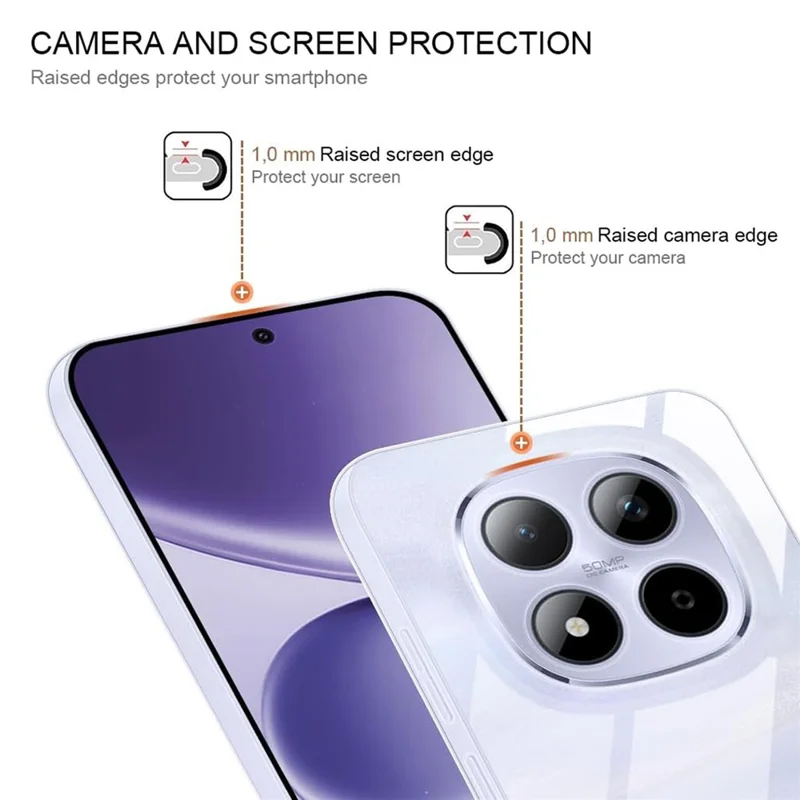 For Xiaomi Redmi Note 15 Pro 5G (Global) Case Anti-Fingerprint Crystal Clear TPU Phone Cover