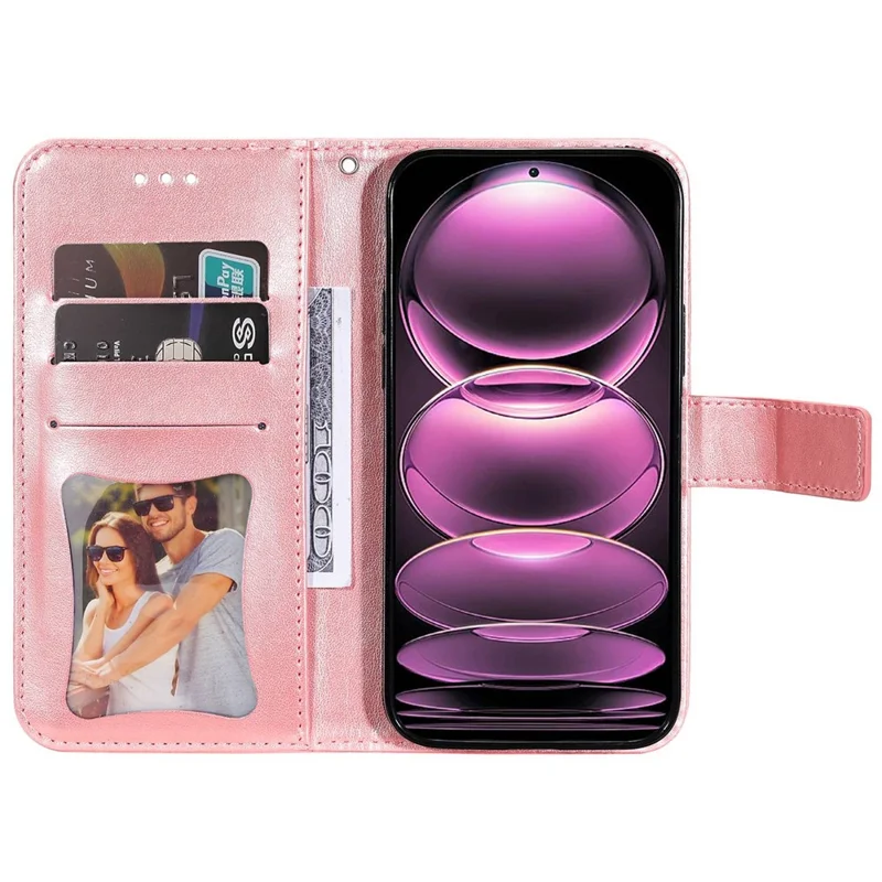 For Xiaomi Redmi Note 12 Pro 5G  / Note 12 Pro Speed 5G / Poco X5 Pro 5G PU Leather Magnetic Closure Flower Imprinted Case Stand Feature Wallet Full Body Protective Phone Cover Shell with Strap - Pink
