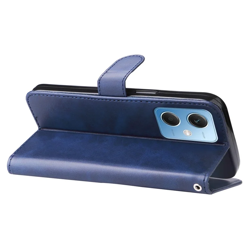 Kalbstextur-Handyhülle für Xiaomi Redmi Note 12 5G (Global) / (Indien) / (China) / Poco X5 5G Buchart PU-Leder Reißverschlusstasche Flip-Brieftasche mit Ständer - Blau