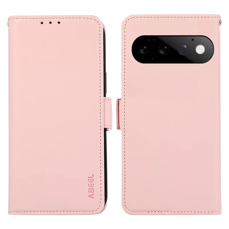 ABEEL For Google Pixel 11  /  Pixel 11 Pro Case Leather Phone Cover with RFID Blocking Wallet - Pink