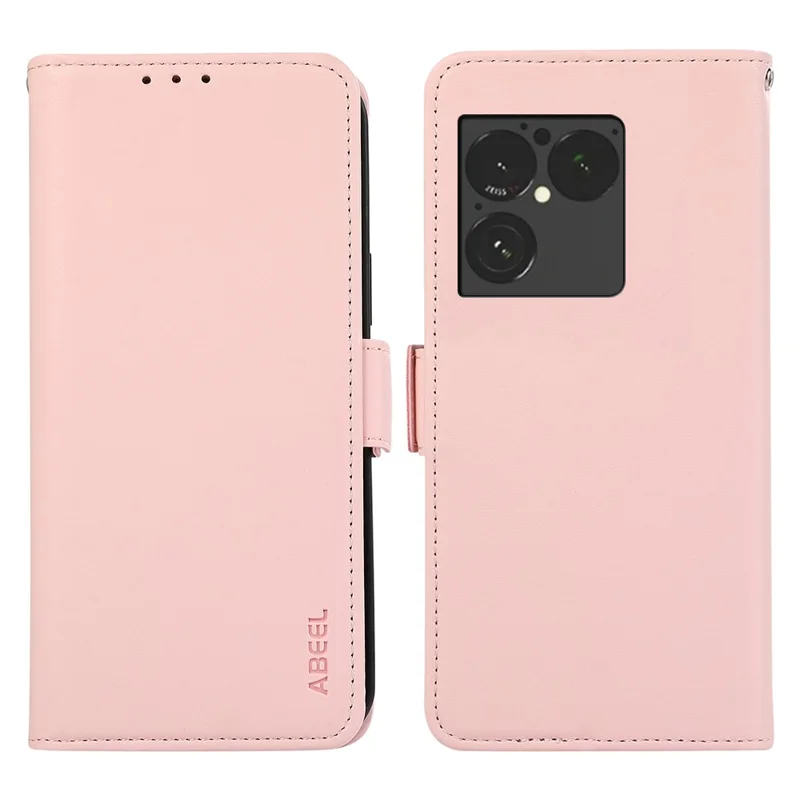 ABEEL Funda para Sony Xperia 1 VIII, carcasa de cuero con billetera y protección RFID - Rosa