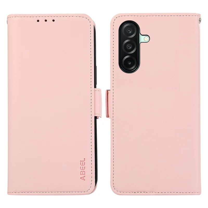 ABEEL For Samsung Galaxy A27 5G Case Leather Phone Cover with RFID Blocking Wallet - Pink