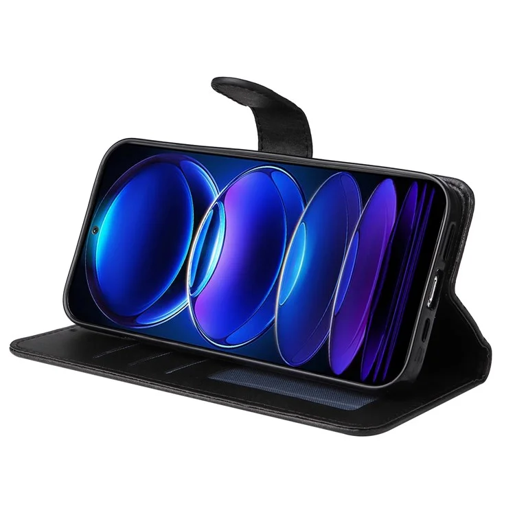 Para Xiaomi Redmi Note 12 5G (Global) / (Índia) / (China) / Poco X5 5G Capa de Telefone Flip Wallet Stand com Alça - Preto