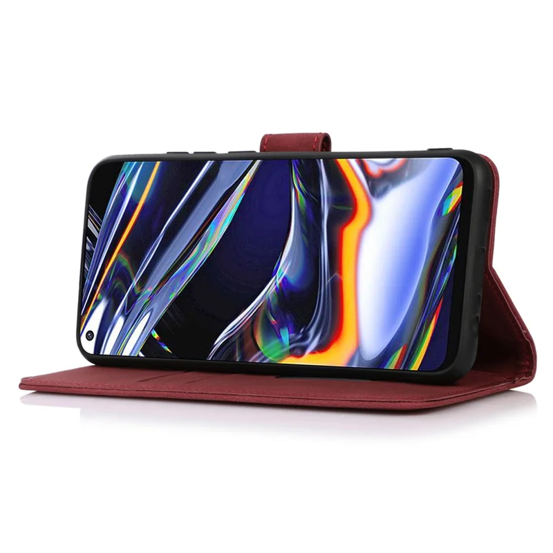 KHAZNEH Étui pour Sony Xperia 1 VIII Antidérapant en Cuir PU Portefeuille Support Coque de Téléphone - Rouge