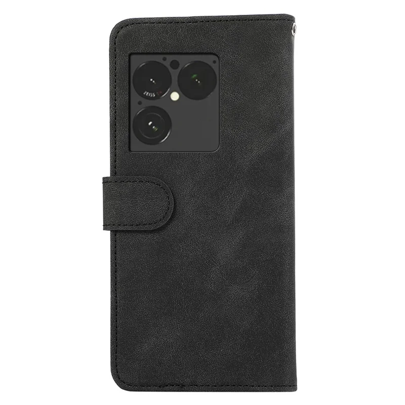 ABEEL Funda para Sony Xperia 1 VIII, carcasa de cuero con unión de colores, diseño tipo cartera con bloqueo RFID - Negro