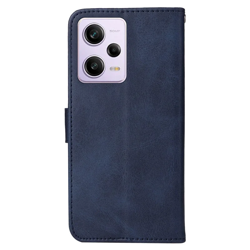 For Xiaomi Redmi Note 12 Pro 5G  / Note 12 Pro Speed 5G / Poco X5 Pro 5G Calf Texture PU Leather Case Stand Wallet Phone Protective Cover with Strap - Blue