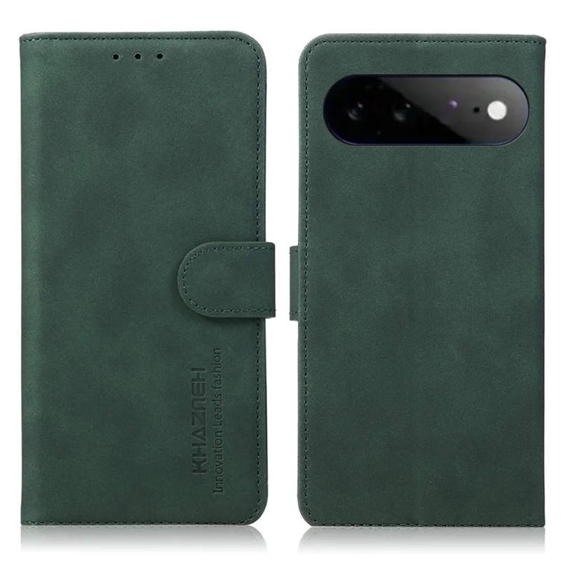 KHAZNEH Custodia per Google Pixel 11 Pro XL, custodia portafoglio in pelle PU antigraffio con supporto, copertura per telefono - Verde