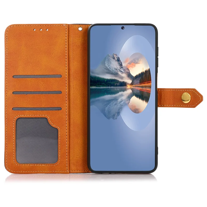 KHAZNEH Para Google Pixel 11  / Capa Carteira Pixel 11 Pro com Fecho Magnético Dourado Capa de Telemóvel em Pele com Textura de Pele de Vaca com Suporte de Dobra - Azul