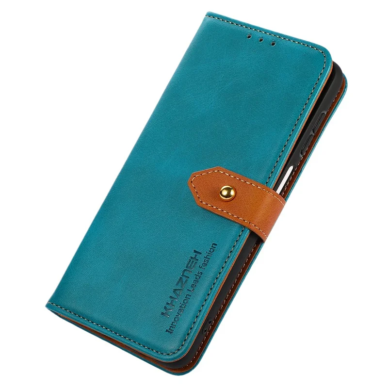 KHAZNEH Para Google Pixel 11  / Capa Carteira Pixel 11 Pro com Fecho Magnético Dourado Capa de Telemóvel em Pele com Textura de Pele de Vaca com Suporte de Dobra - Azul