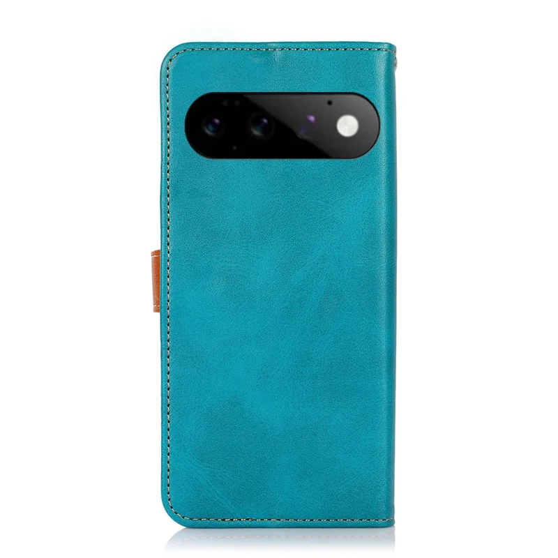 KHAZNEH Para Google Pixel 11  / Capa Carteira Pixel 11 Pro com Fecho Magnético Dourado Capa de Telemóvel em Pele com Textura de Pele de Vaca com Suporte de Dobra - Azul