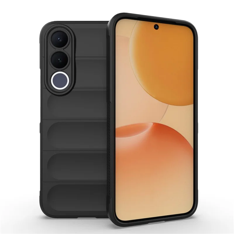 For vivo V70 FE 5G Phone Case Anti-Drop Soft TPU Rugged Back Cover - Black