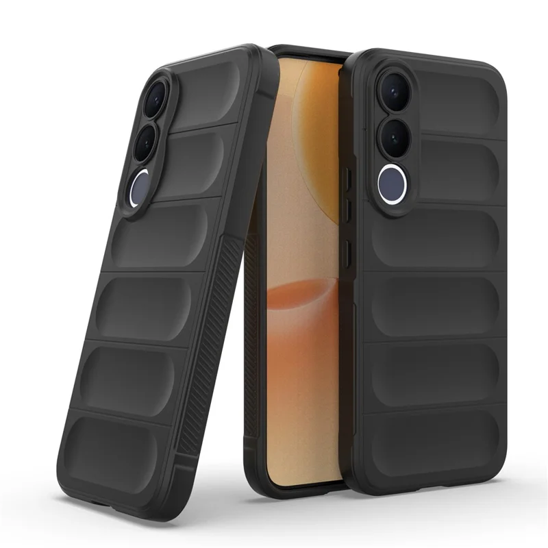 For vivo V70 FE 5G Phone Case Anti-Drop Soft TPU Rugged Back Cover - Black