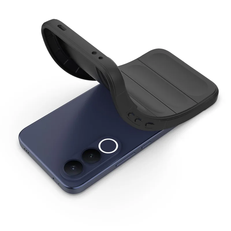 For vivo V70 FE 5G Phone Case Anti-Drop Soft TPU Rugged Back Cover - Black