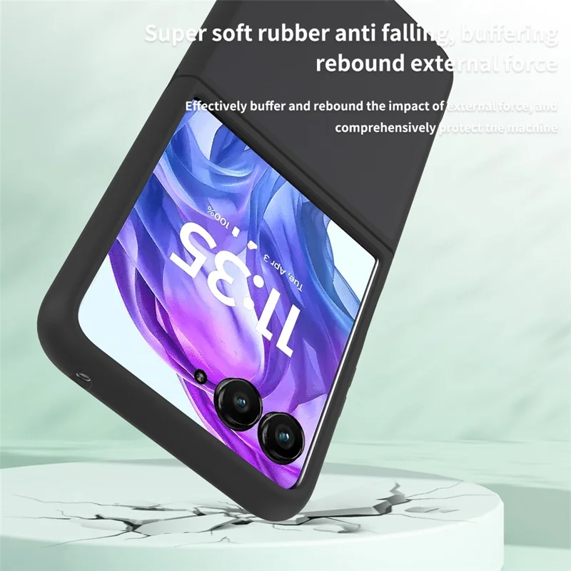 Coque translucide pour Motorola Razr 50 Ultra 5G, anti-empreintes, résistante aux chocs, housse de protection en TPU et PC - Noir