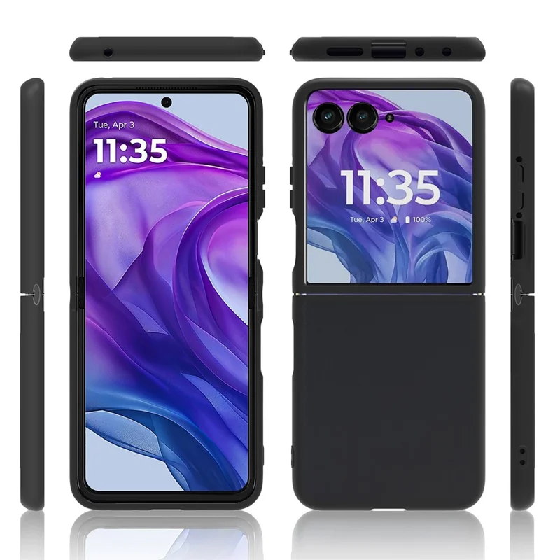 Coque translucide pour Motorola Razr 50 Ultra 5G, anti-empreintes, résistante aux chocs, housse de protection en TPU et PC - Noir