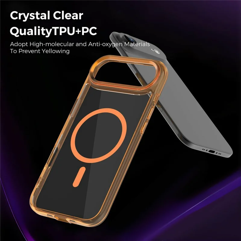 Bulk Purchasing for iPhone Air Magnetic Case PC TPU Phone Protective Cover Compatible with MagSafe - Orange