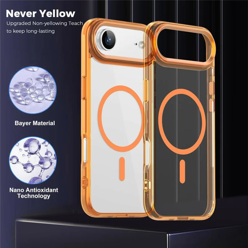 Bulk Purchasing for iPhone Air Magnetic Case PC TPU Phone Protective Cover Compatible with MagSafe - Orange