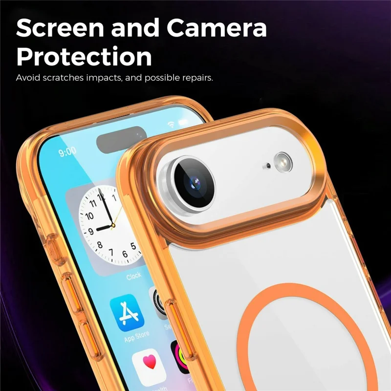 Bulk Purchasing for iPhone Air Magnetic Case PC TPU Phone Protective Cover Compatible with MagSafe - Orange