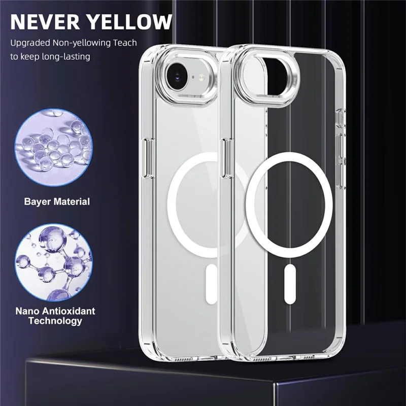 Bulk Purchasing Magnetic Case for iPhone 16e  /  17e PC TPU Phone Protective Cover Compatible with MagSafe - Desert Gold