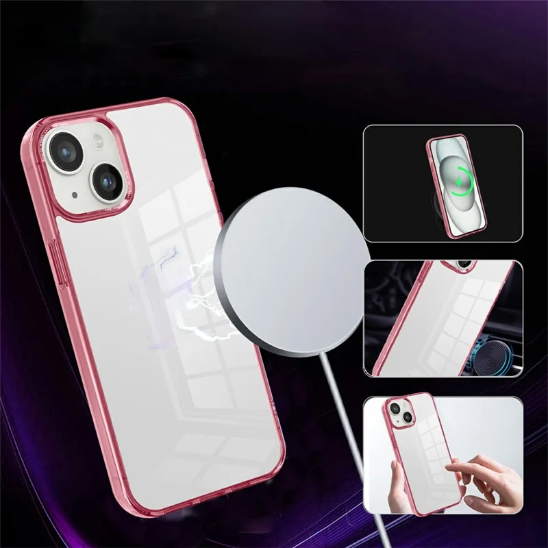 Bulk Purchasing for iPhone 13 Magnetic Case PC TPU Phone Protective Cover Compatible with MagSafe - Green