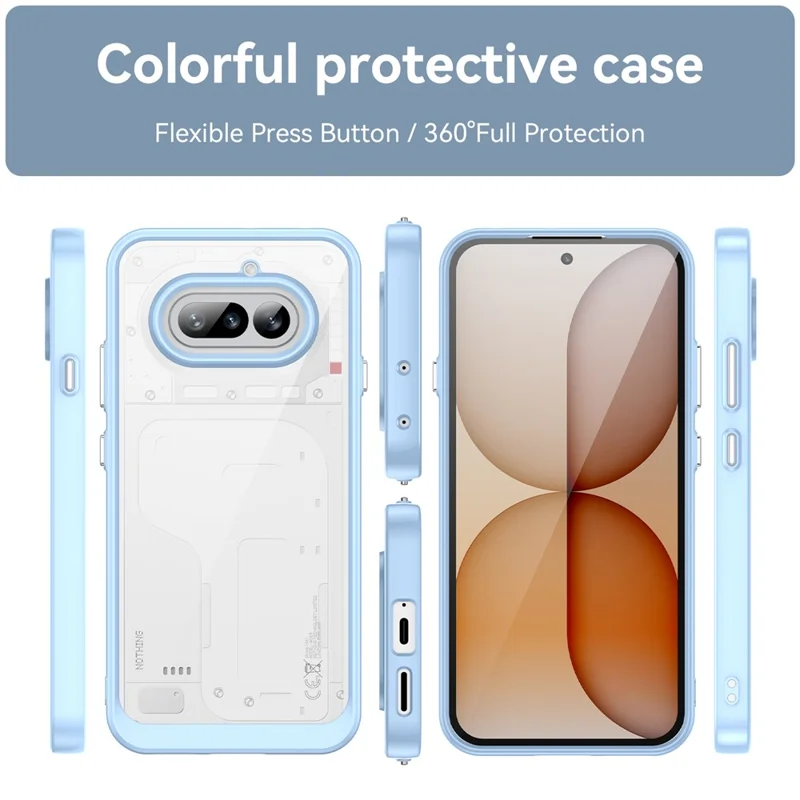 For Nothing Phone (4a) Phone Case TPU + Acrylic Protective Clear Phone Cover - Blue