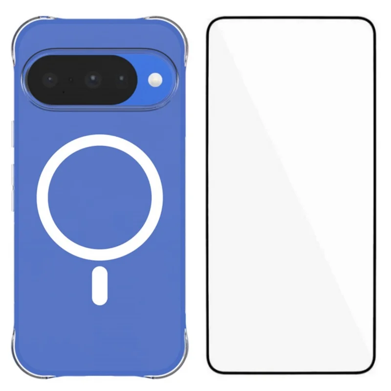 WANLONFENG WL2 Series For Google Pixel 11 2.0mm Magnetic Case Big Lens Hole Clear TPU Phone Back Cover with Screen Films - Transparent
