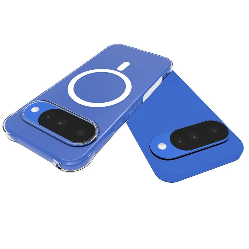 WANLONFENG WL2 Series For Google Pixel 11 2.0mm Magnetic Case Big Lens Hole Clear TPU Phone Back Cover with Screen Films - Transparent