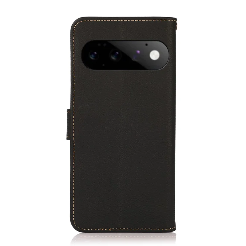 KHAZNEH para Google Pixel 11  / Capa de Carteira em Couro Legítimo de Vaca com Proteção RFID para Pixel 11 Pro - Preto