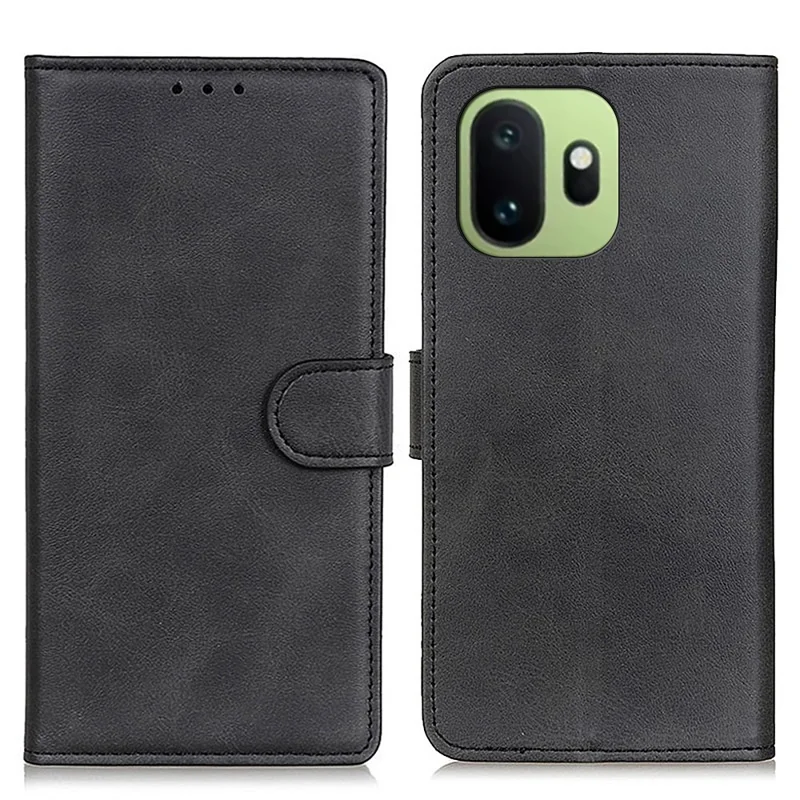 Til OnePlus 15T 5G Case Kuetsstruktur Læder Wallet Ståfunktion Telefonbeskyttelse - Sort