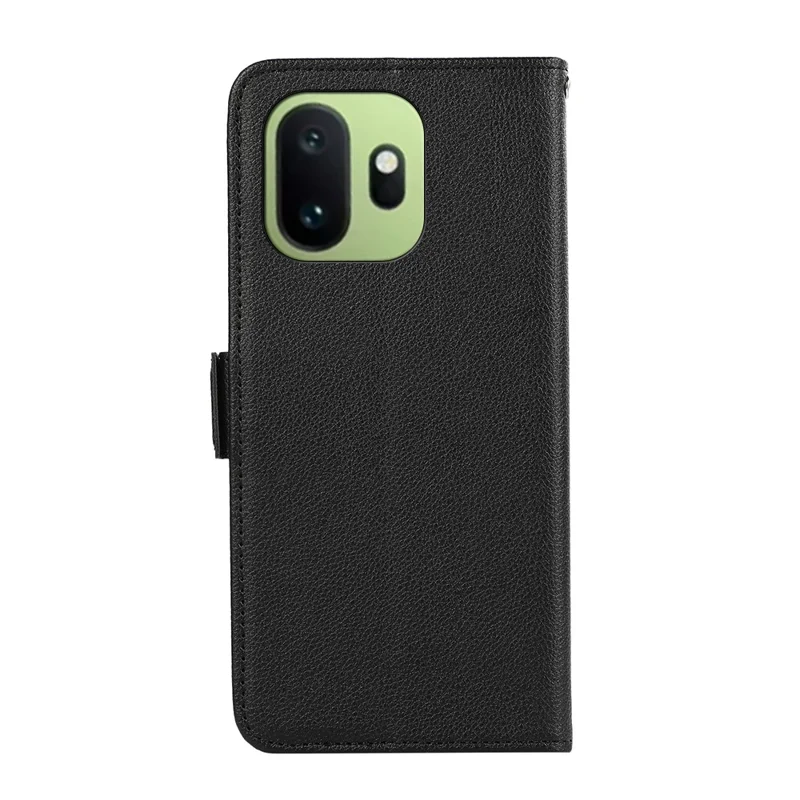 ABEEL For OnePlus 15T 5G Case Litchi Texture Leather RFID Blocking Phone Cover - Black