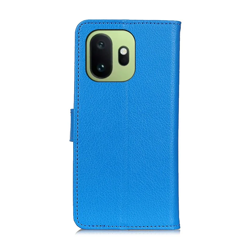 Til OnePlus 15T 5G tegnebogsdæksel i PU-læder med phonecover og litchi-struktur - Blå