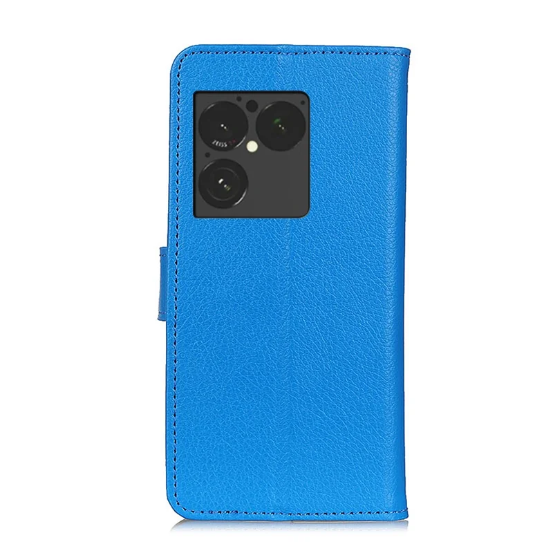 Funda tipo cartera para Sony Xperia 1 VIII, funda de cuero PU con textura de lichi - Azul