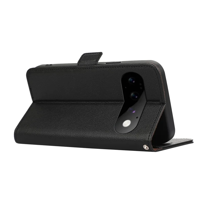 ABEEL Voor Google Pixel 11 / Pixel 11 Pro Hoesje Litchi Structuur Leer RFID Blokkering Telefoonhoes - Zwart