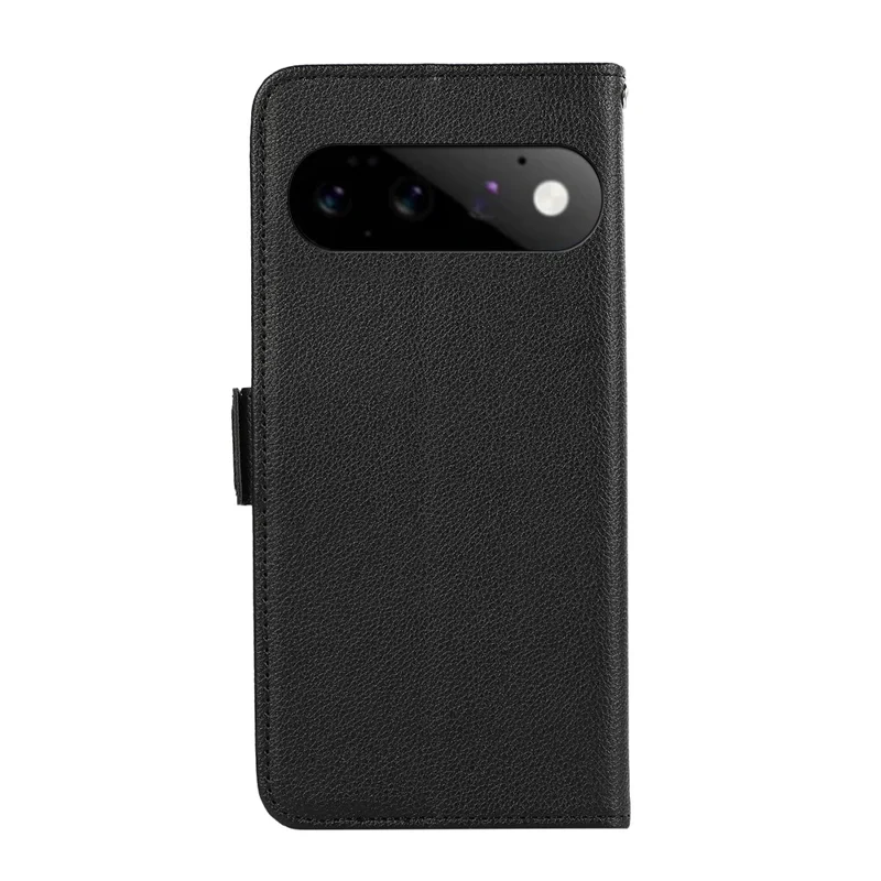 ABEEL Voor Google Pixel 11 / Pixel 11 Pro Hoesje Litchi Structuur Leer RFID Blokkering Telefoonhoes - Zwart