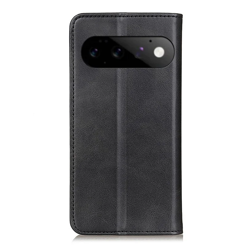 Чехол для Google Pixel 11 / Pixel 11 Pro с текстурой натуральной кожи, раскладной чехол-кошелек из искусственной кожи - Черный