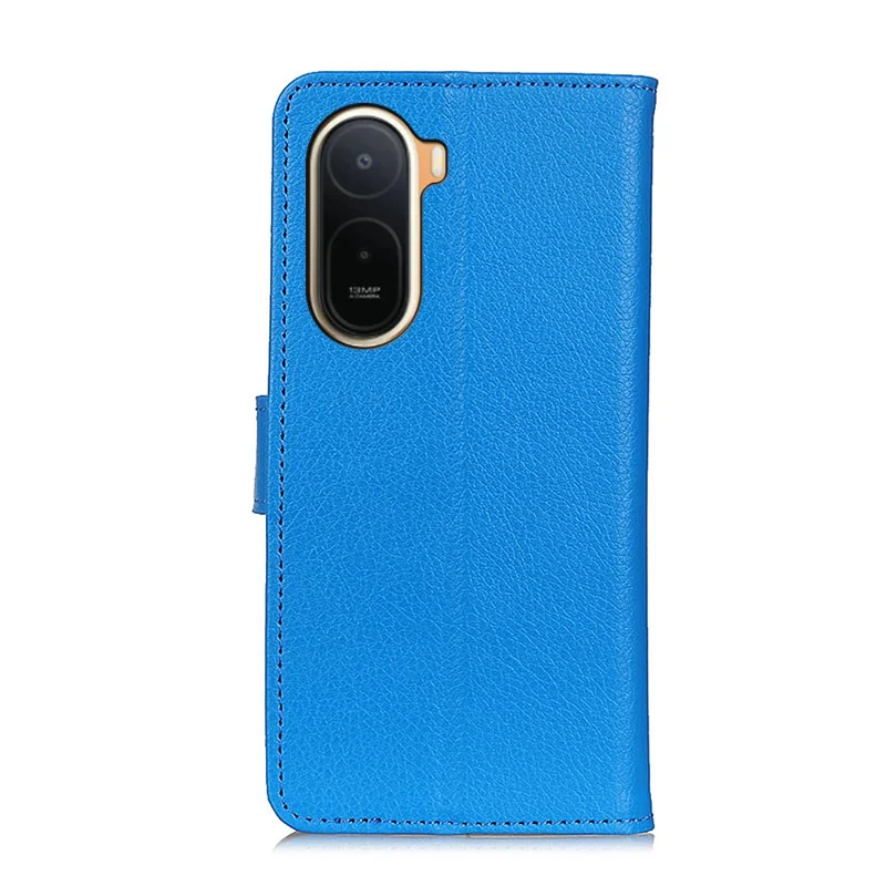 For Xiaomi Redmi A7 Pro 4G (171.56mm)  /  Poco C85x 5G Wallet Case PU Leather Phone Cover Litchi Texture - Blue