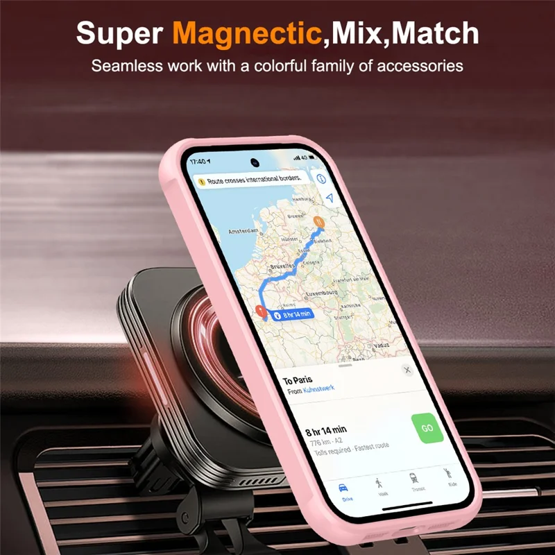 For Google Pixel 10a Magnetic Case Ring Holder Kickstand TPU + PC Phone Cover - Pink