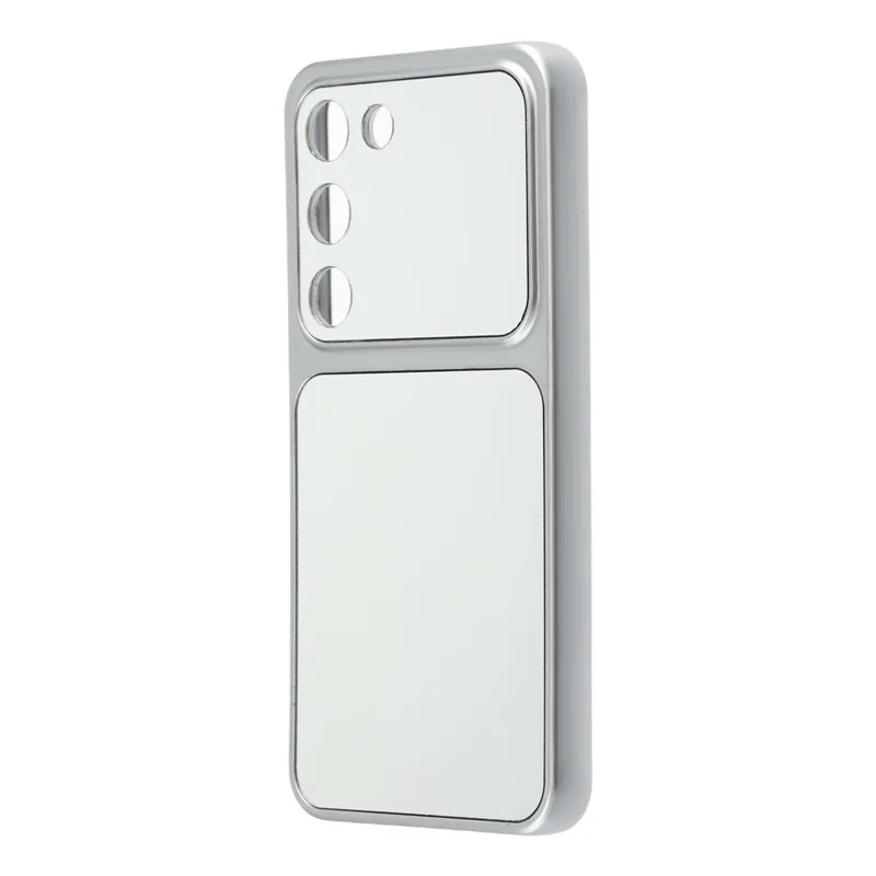 For Samsung Galaxy S23 Phone Case Mirror Electroplating TPU Cover - Silver