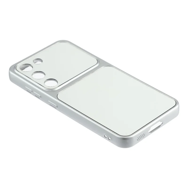 For Samsung Galaxy S23 Phone Case Mirror Electroplating TPU Cover - Silver