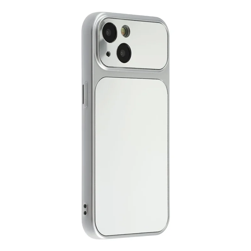 For iPhone 15 Phone Case Mirror Electroplating TPU Cover - Silver