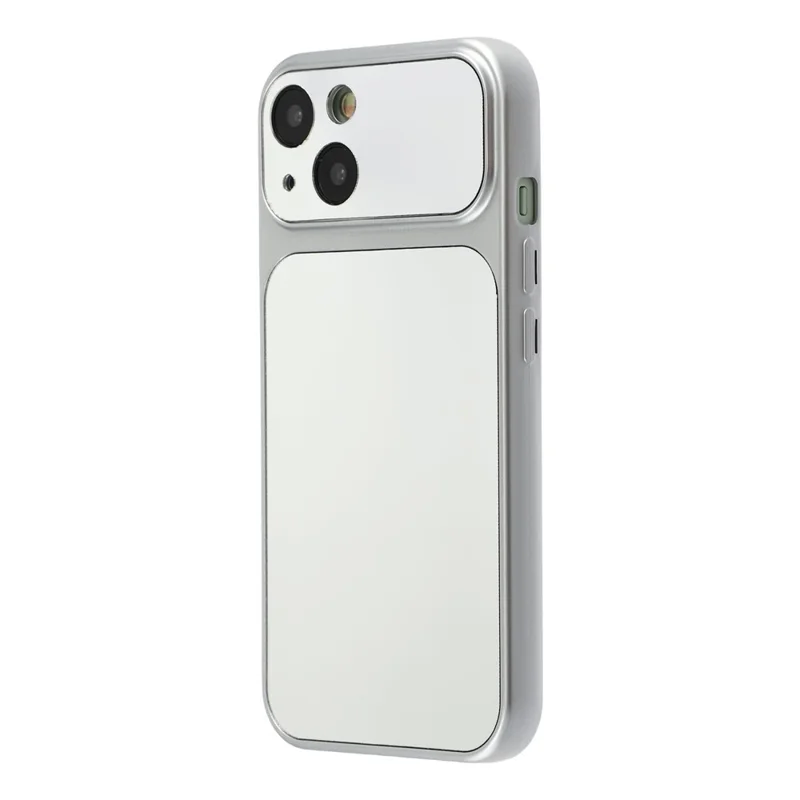 For iPhone 15 Phone Case Mirror Electroplating TPU Cover - Silver