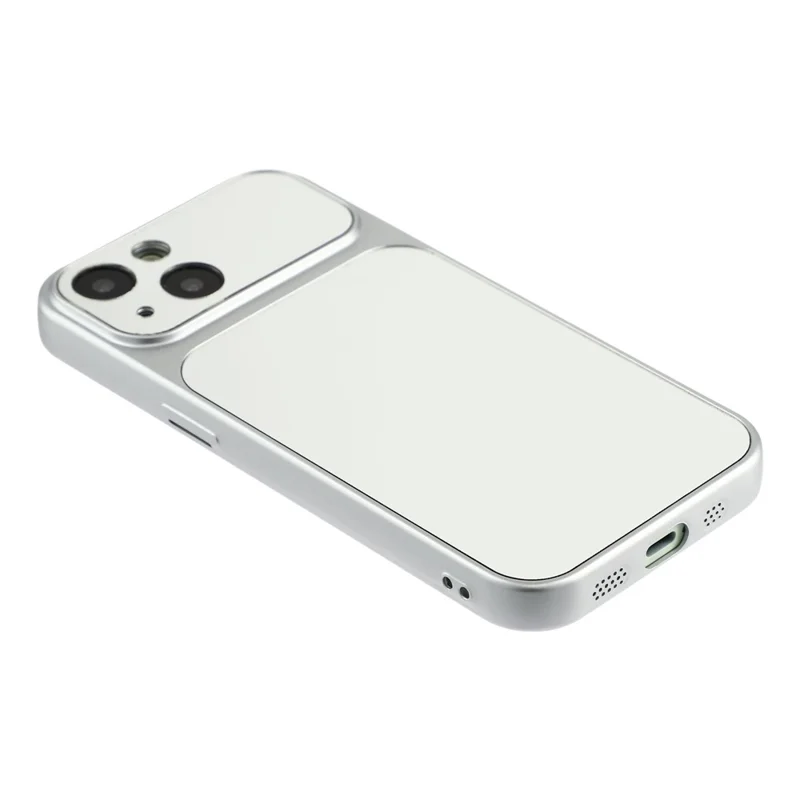 For iPhone 15 Phone Case Mirror Electroplating TPU Cover - Silver
