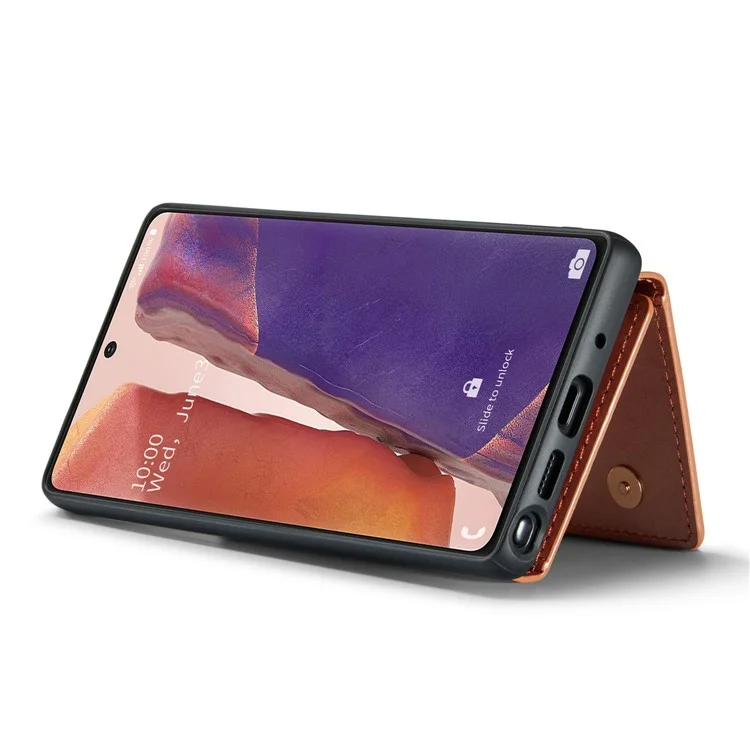 Dg. Serie Ming M3 Per Samsung Galaxy Note20/Note20 5G 5-in-1 Custodia Per Telefono Con Cerniera Staccabile Con Cerniera Scintillante Coperchio Per Smartphone Magnetico il Cavalletto - Oro Rosa